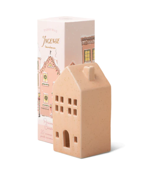 Holiday Town Incense Cone Holder - Townhouse (Persimmon Chestnut)