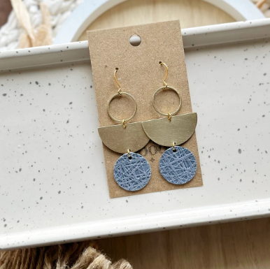 Torrey Drop Earrings - Dusty Denim