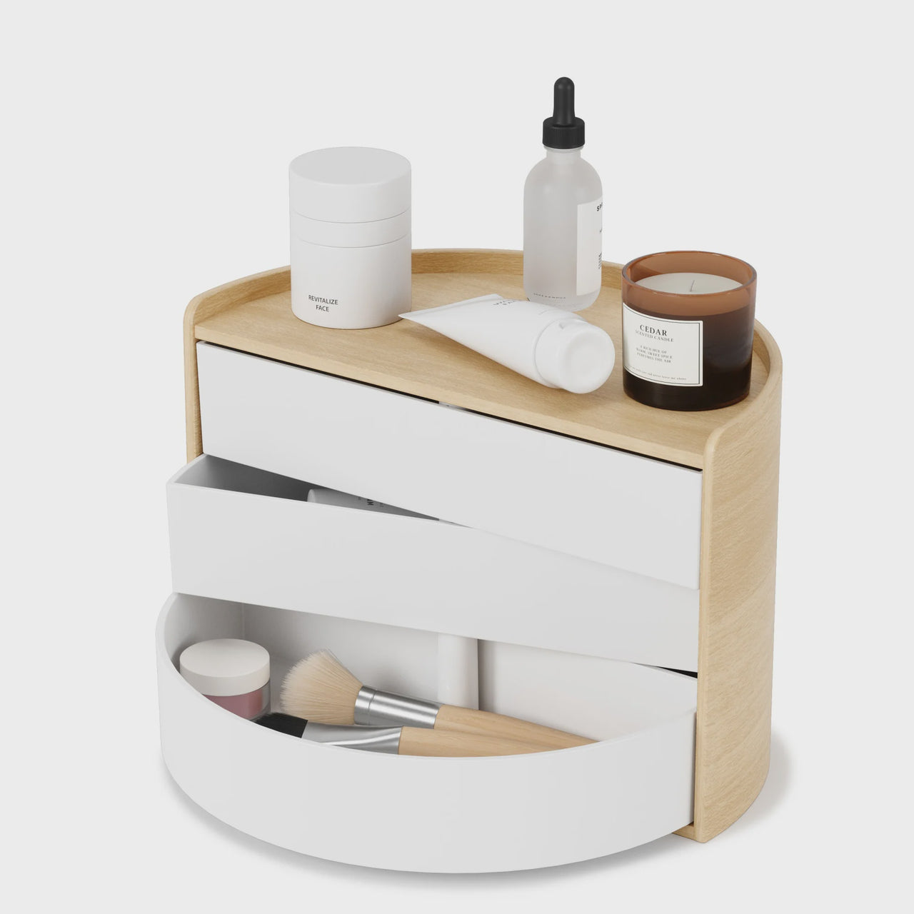 UMBRA Moona Storage Box - White/Natural