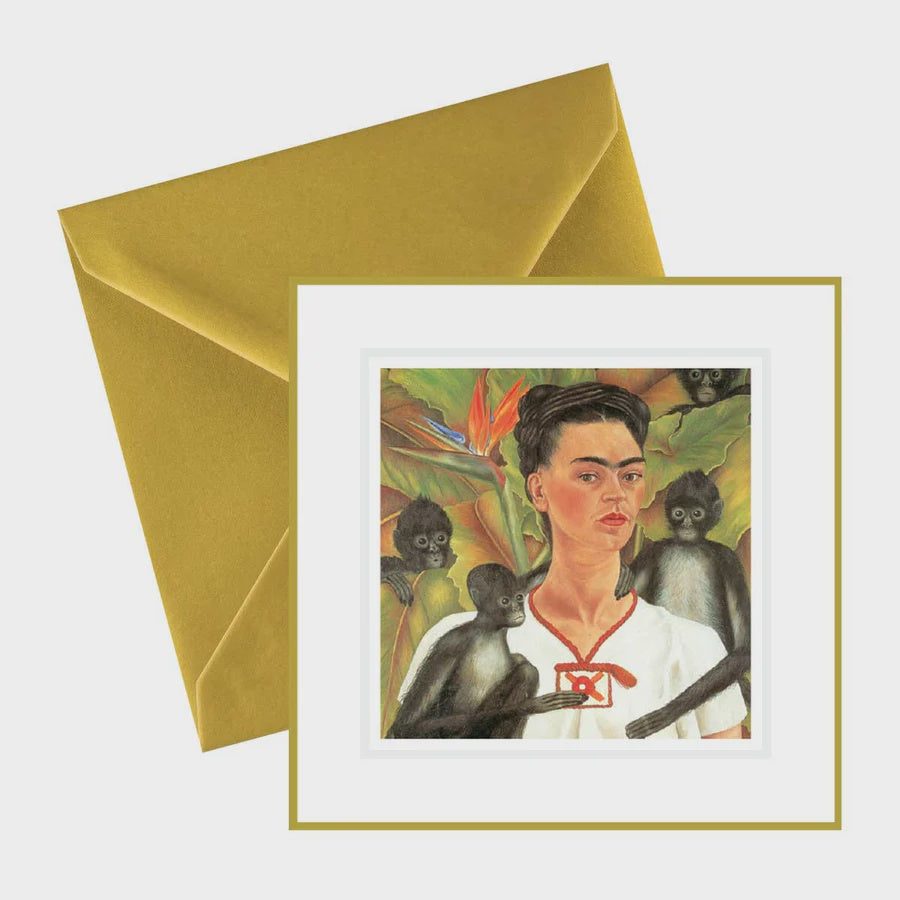 Frida Kahlo Self Portrait With Monkeys Card