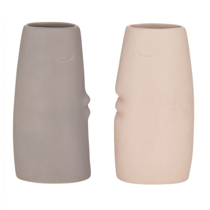 Mr & Mrs Kiss Vase Set of 2