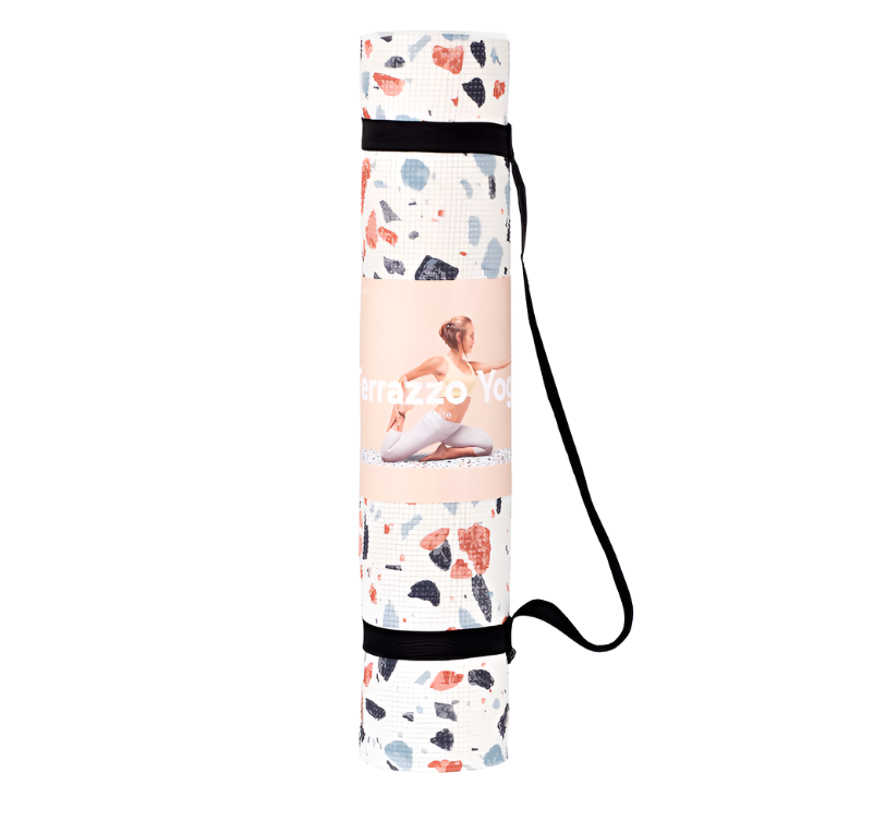 DOIY Yoga Mat - Terrazzo White